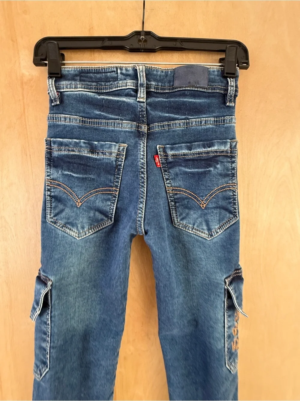 Rare Archival EVISU Kids Lot 2001 Multi-Pocket Cargo Jeans - Vintage Size 32